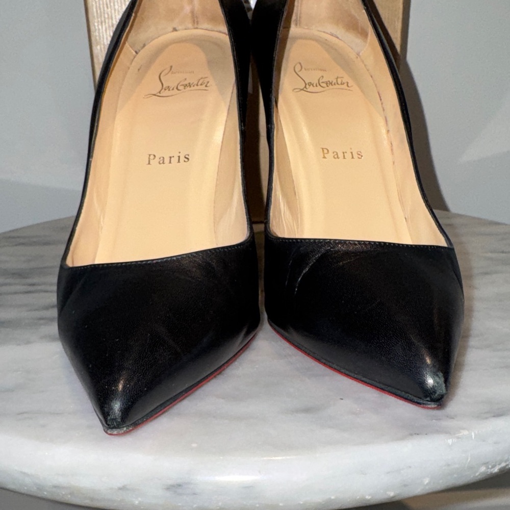 Christian Louboutin Black Heels Size 39.5 - Picture 4 of 13